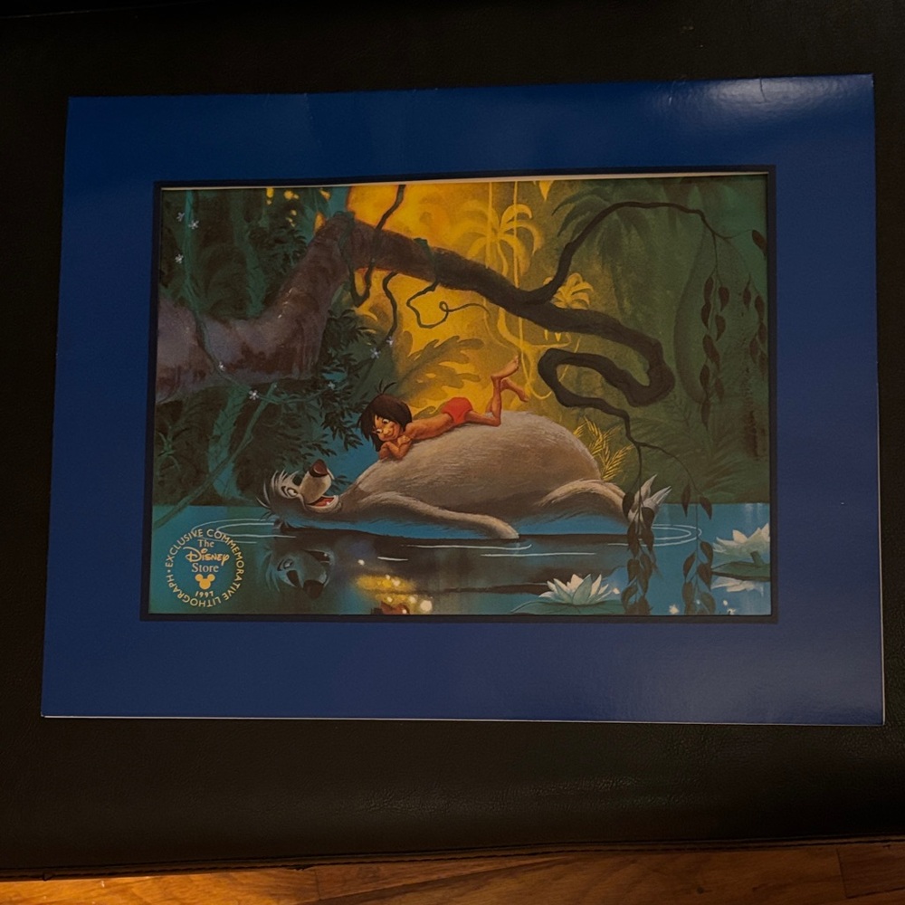 Disney Jungle Book Print with Blue and Yellow Accents